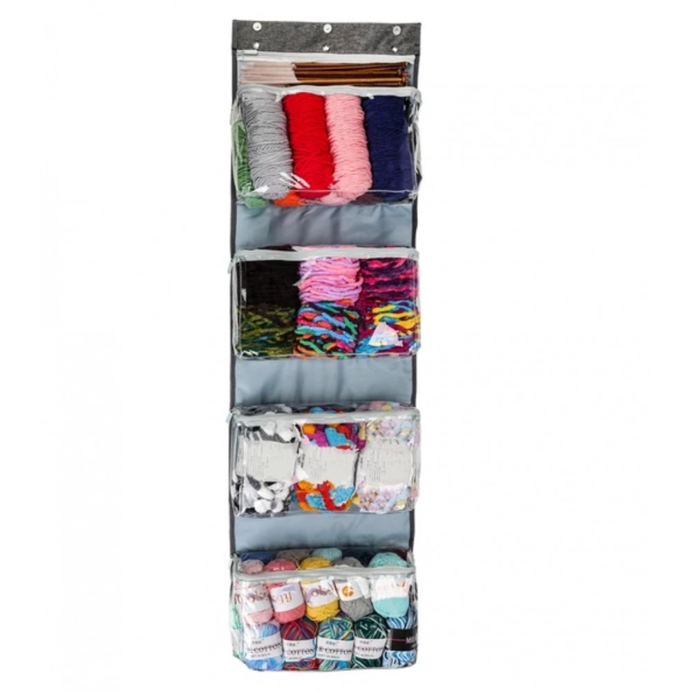 Hanging Yarn storage organiser 5 compartments
